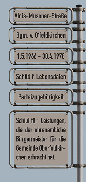 Straßenschild Orgelpfeifer Trostberg