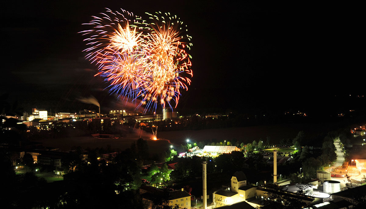 Feuerwerk beendete das Trostberger Volksfest